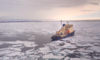 75 Franz Josef Land: Ship Kapitan Dranitsyn in pack ice from a helicopter - photo by B.Cain