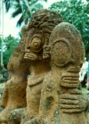 French Polynesia - Nuku Hiva island - Marquesas: Tohua Hikokua - tiki figures (photo by G.Frysinger)