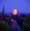 Germany - Ulm - Baden-Wrttemberg: Ulm Mnster (the Cathedral) and the Maritim Hotel at dusk - photo by W.Allgower