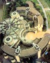 Germany / Deutschland - Dsseldorf / DUS: intricate architecture -  - NRW's regional parliament, seen from the Rheinturm - Landtag - photo by Miguel Torres