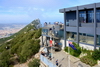 Gibraltar: the cable car summit station and the crest of the Rock - photo by M.Torres