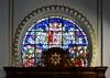 Gibraltar: Cathedral of the Holy Trinity, Church of England - stained glass window behind the altar - photo by M.Torres