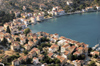 Greece, Dodecanese islands,Kastellorizo: the harbour of Kastellorizo from a high vantage point - photo by P.Hellander