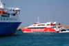 Greece - Paros: farries in Paroikia harbour - photo by D.Smith