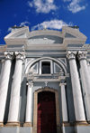 Ciudad de Guatemala / Guatemala city: main gate of San Francisco Church - Latin phrase 'Deo optimo maximo', 'the greatest and best God' - Iglesia de San Francisco - photo by M.Torres