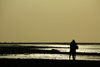 Bubaque Island, Bijags Archipelago - UNESCO biosphere reserve, Bubaque sector, Bolama region, Guinea Bissau / Guin Bissau: Couple on the beach, sunset/ Casal na praia, pr-do-sol - photo by R.V.Lopes