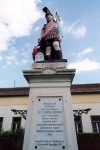 Hungary / Ungarn / Magyarorszg - Mohcs (Baranaya / Pecs province - Southern Transdanubia): St Florian on Tomoni street / Tomoni  utca (photo by Miguel Torres)