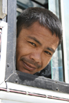 India - Manali to Leh highway: face at the window - photo by M.Wright