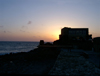 Israel - Qesarriya / Caesarea Maritima / Caesarea Palaestina, Haifa district: sunset at the Crusader's dungeons - Mediterranean sea - photo by Efi Keren