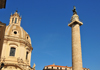 Rome, Italy: Chiesa del Santissimo Nome di Maria al Foro Traiano and Trajan Column - Piazza di colonna Traiana - photo by M.Torres