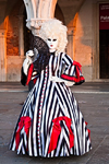 Carnival participant with Carnival costume in Piazza San Marco, Venice - photo by A.Beaton