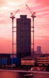 Construction industry - tower and giant cranes, Tokyo, Japan. photo by B.Henry