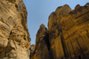 Jordan - Petra: Street of Facades - Outer Siq, section of Wadi Musa between the Khazneh and the Theatre - photo by M.Torres