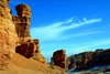 Kazakhstan, Charyn Canyon: Valley of the Castles - the fantastic rock formations remind the landscapes of Arizona - photo by M.Torres