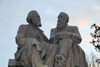 Bishkek, Kyrgyzstan: Karl Marx and Frederick Engels - Oak Park, facing the former building of the Supreme Soviet - photo by M.Torres