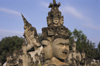 Laos - Laos - Vientiane (Viangchan province): Xieng Khuan Buddha Park - double face and skulls - religion - Buddhism - photo by Walter G Allgwer