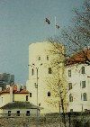 Latvia / Latvija - Riga: the castle - tower on the western faade / presidential palace - Rigas pils (photo by Miguel Torres)