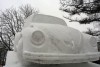 Latvia - Jelgava  (Jelgava municipality - Zemgale province): ice sculptures - festival - VW Beatle - car - Volkswagen - carocha (photo by  Alex Dnieprowsky)