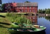 Latvia - Koni: boats by the pond - bucolic scene - countryside (Valmieras Rajons - Vidzeme) (photo by A.Dnieprowsky)