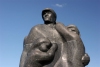 Latvia / Latvija - Audrini ( Rezeknes rajons ): memorial  for the inhabitants of Audrini killed in World War II - detail (photo by Alex Dnieprowsky)