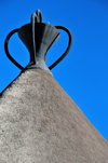 Maseru, Lesotho: Basotho Hat craft store - roof top detail - Mokorotlo building - Kingsway - photo by M.Torres