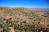 Thaba Bosiu, Lesotho: view from the top - sandstone plateau surrounded by near-vertical cliffs between the Orange and Caledon Rivers - Phuthiatsana Valley - the most important historical site in Lesotho, considered the birthplace of the Basotho nation - photo by M.Torres