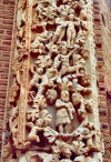 Libya - Leptis Magna: Severan Basilica - carved column (photo by M.Torres)