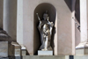 Lithuania - Vilnius: Cathedral of the Three Saints and its Belfry - statue in niche - photo by A.Dnieprowsky