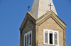 Morondava - Menabe, Toliara province, Madagascar: Catholic church - belfry detail - photo by M.Torres