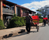 Moramanga, Alaotra-Mangoro, Toamasina Province, Madagascar: rickshaws are the favourite form of transportation - runners - pousse-pousse - photo by M.Torres