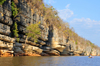 Antsalova district, Melaky region, Mahajanga province, Madagascar: Manambolo River - cliffs and vegetation along the gorge - photo by M.Torres