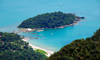 Aerial view of islands, Langkawi, Malaysia. photo by B.Lendrum