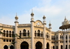 Kuala Lumpur, Malaysia: Kuala Lumpur railway station faade - architect Arthur Benison Hubback - photo by M.Torres