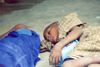 Djenn, Mopti Region, Mali: kids sleeping at the mosque - photo by N.Cabana