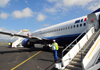 Pamandzi, Petite-Terre, Mayotte: Air Austral aircraft ready for boarding - Dzaoudzi Pamandzi International Airport - DZA - F-ODZY Boeing 737-33A - photo by M.Torres