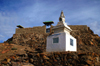 Gobi desert, southern Mongolia: new stupa in the ruins of a monastery complex, Ongiin Khiid - photo by A.Ferrari