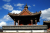 Ulan Bator / Ulaanbaatar, Mongolia: Choijin Lama's Buddhist monastery - roof detail - photo by A.Ferrari