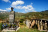 Montenegro - Durmitor national park: military bust and Durdevica Tara Bridge over the Tara river canyon, between the villages of Budecevica and Trenjica - concrete arch bridge - abljak municipality - photo by D.Forman