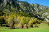 Northern Montenegro: haystacks and mountains - photo by D.Forman