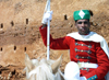 Morocco / Maroc - Rabat: mausoleum of Mohammed V - mounted guard - photo by J.Kaman