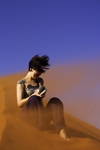 Namib Desert - Sossusvlei, Hardap region, Namibia: sand twirl - top of the dune and slipface - Namib-Naukluft National Park - photo by Sandia