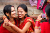 Kathmandu, Nepal: women celebrating during the Hindu women's festival, Teej - a three-day-long celebration combining both banquets and fasting - photo by J.Pemberton