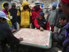 Nepal - Lobuche - Khumbu region: meeting - Everest Base Camp Trek - photo by M.Samper