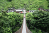 Dharapani, Manang District, Gandaki Zone, Nepal: suspension bridge - Annapurna Circuit Trek - photo by M.Wright