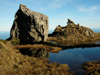 34 New Zealand - South Island - Hump Ridge - rocks and water, Fiordland National Park - Southland region (photo by M.Samper)