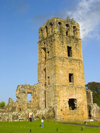 Panama City / Ciudad De Panam: Panama Viejo - Cathedral tower ruins, abandoned after Henry Morgan's raid - Cathedral of Nuestra Seora de la Asuncin - UNESCO World Heritage Site - Patrimonio de la Humanidad - photo by H.Olarte