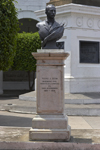 Panama City: Pedro J Sosa bust - Civil Engineer, Casco Viejo - photo by H.Olarte