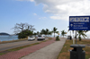 Panama City / Ciudad de Panama: Amador causeway, leading to Perico, Naos and Flamenco islands - sign - Calzada de Amador - former Fort Amador - photo by M.Torres