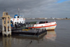 Portugal - Algarve - Vila Real de Santo Antnio: Vila Real de Santo Antnio: the ferry boat to Ayamonte, in Spain, across the Guadiana river - barco para Ayamonte  - photo by M.Durruti