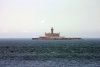 Santo Amaro de Oeiras: farol do Bugio visto da praia / Bugio lighthouse seen from the beach (photo by C.Blam)